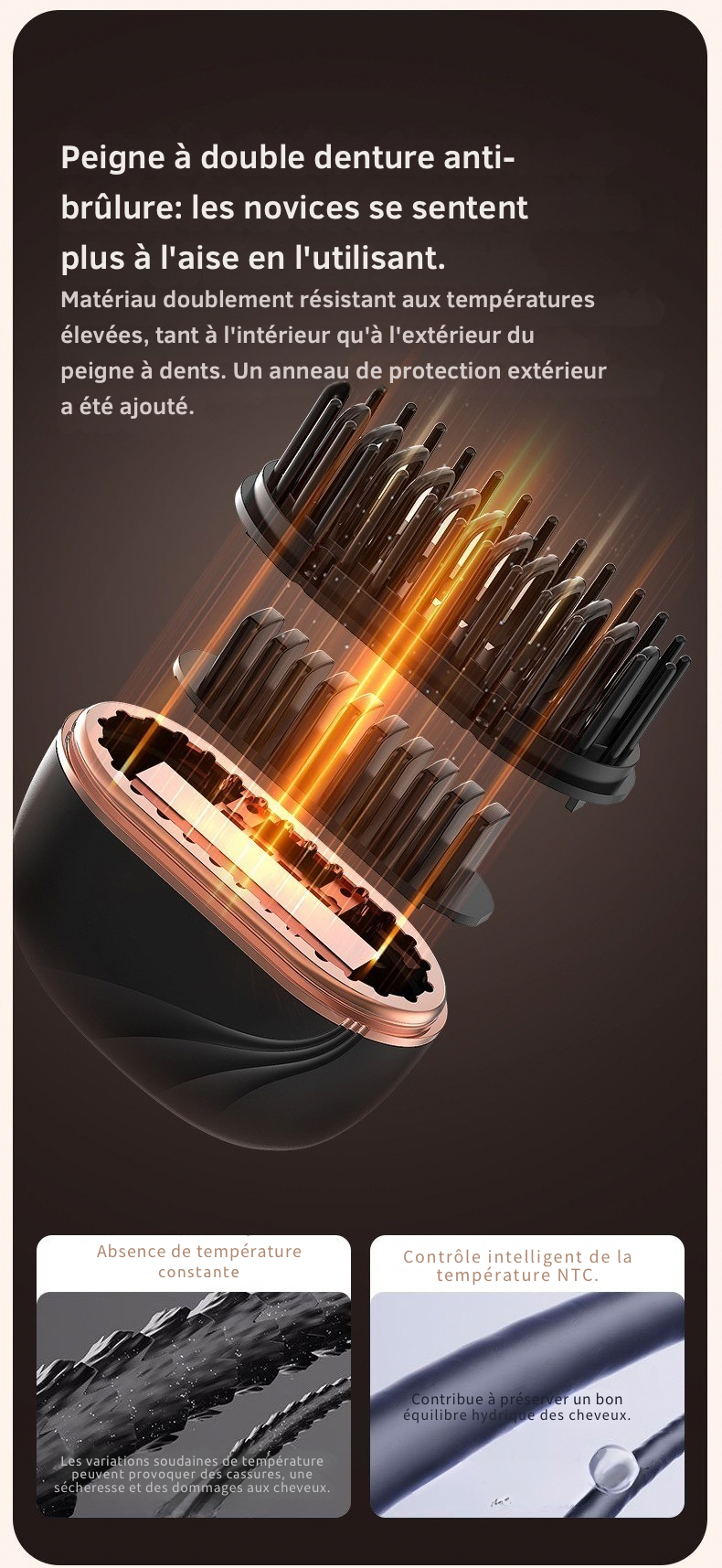 Peigne Lisseur Cheveux Sans Fil Rechargeable – Portable & Compact 59,90 € ❌ 29,90 € ✅  – Offre limitée